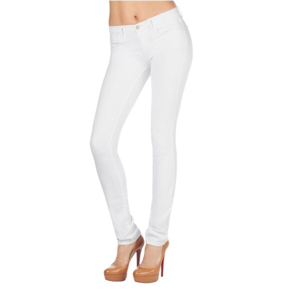 J Brand 912 Pencil Leg White Denim Jeans